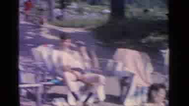 Greenwood Lake New York (1964): Family Spends The Day At The Beach Of The Lake And