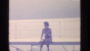 Greenwood Lake New York (1964): People In The Distance Sitting Leisurely At The
