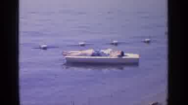 Greenwood Lake New York (1964): Relaxing On A Boat While Floating In A Lake