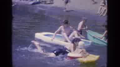 Greenwood Lake New York (1964): People Enjoying Themselves In The Water At The