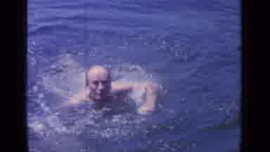 Greenwood Lake New York (1964): The Man Is Having A Good Time Going Swimming In