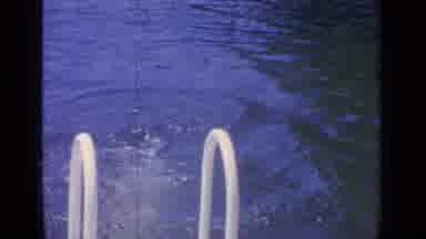 Greenwood Lake New York (1964): A Man Swimming In A Pool And Then Drinking