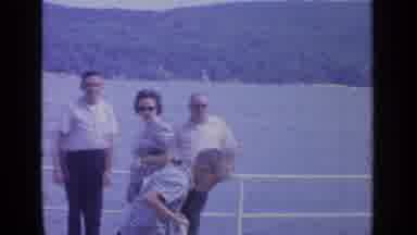 Greenwood Lake New York (1964): Young Boy Looks Down At Ocean On Family Boat Trip