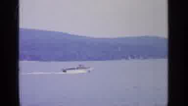Greenwood Lake New York (1964): Speedboat On The High Seas Near The Coast Sailing