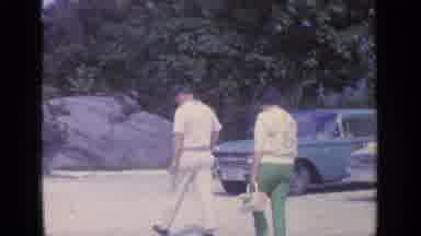 Greenwood Lake New York (1964): Greenwood Lake Motel Sign Then Man And Woman