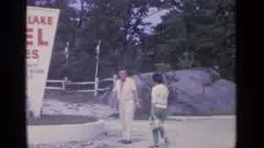 Greenwood Lake New York (1964): A Panning Shot Shows A Nearly Empty Parking Lot In