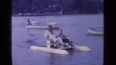 Greenwood Lake New York (1964): Man And Boy Slowly Pedaling On Sullivans Pedal