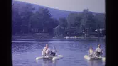 Greenwood Lake New York (1964): Two Couples Use Paddle Boats On A Lake Near The