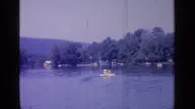 Greenwood Lake New York (1964): People On Small Recreational Boats Travel Through