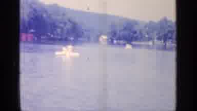 Greenwood Lake New York (1964): Little Boy Running With A Large Colorful Beach