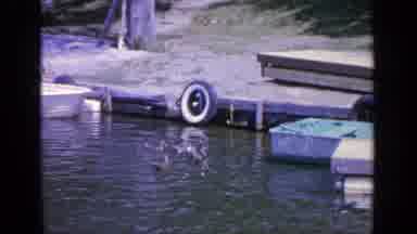 Greenwood Lake New York (1964): Lady Attempts To Swim In Deep Waters