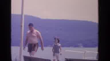 Greenwood Lake New York (1964): Shirtless Man Coming Out From Swimming In The