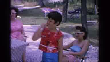 Greenwood Lake New York (1964): Family Sitting Together And Chatting And They
