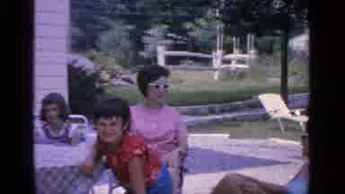 Greenwood Lake New York (1964): A Family Sitting Outside Having A Conversation On