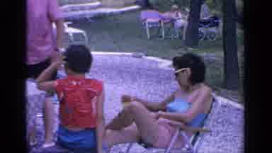 Greenwood Lake New York (1964): Sunbathing Sheik Women During Summertime Party