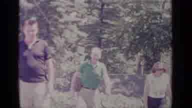 Greenwood Lake New York (1964): Men And Women Walking In An Evergreen Forest