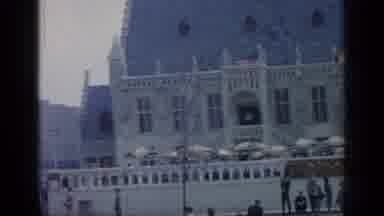 Flushing Meadows New York (1964): View Of American And French Flags In Front Of