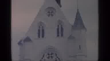Flushing Meadows New York (1964): View Of White Cathedral And Spire On A Cloudy