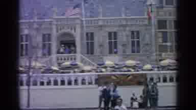 Flushing Meadows New York (1964): Important Building Guarded By Gate And Security