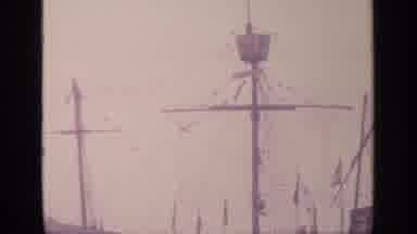 Flushing Meadows New York (1964): Pirate Ships Near Castle Santa Maria Gloomy Day
