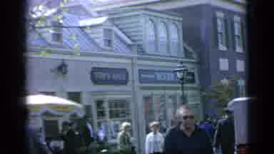 Flushing Meadows New York (1964): People Walking Past Rheingold Tavern Entrance On
