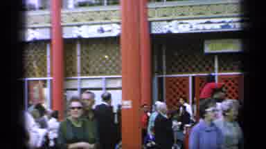 Flushing Meadows New York (1964): People Walk Past A Chinese Restaurant Building