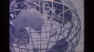 Flushing Meadows New York (1964): Man With A Mat Tractor In Forest Working On Red