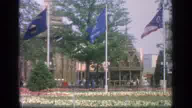 Flushing Meadows New York (1964): A Well Designed Landscape Of Flowers And Bushes