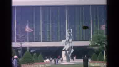Flushing Meadows New York (1964): People Walking About Casually In Front Of There