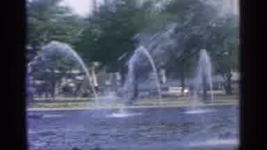 Flushing Meadows New York (1964): Lake With Water Streams Bursting Out Of The