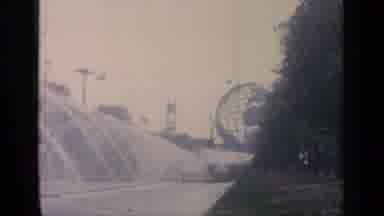 Flushing Meadows New York (1964): Early Morning Yellow Train On Tracks Going To