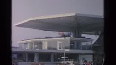 Flushing Meadows New York (1964): Crowds Gather Next To A Building With A Large