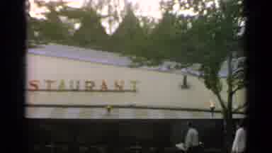 Flushing Meadows New York (1964): View Of Red Letter Restaurant Sign On A Cloudy