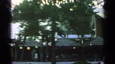Flushing Meadows New York (1964): Sweeping View Of A Large Gazebo Area With People