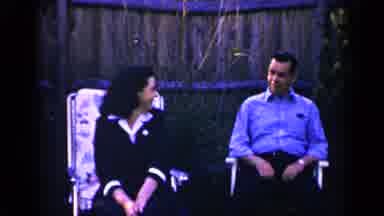 Long Island New York (1965): Man And Woman Talk In Chairs That Are Next To Each