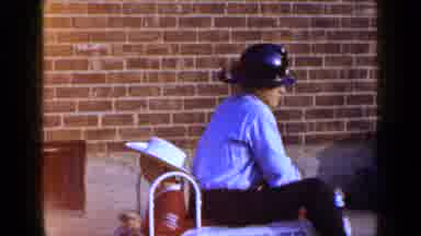 Long Island New York (1965): Woman Sitting In A Car And A Man And Boy Riding On A
