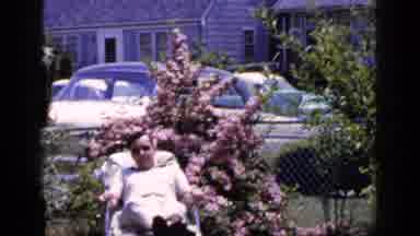 Long Island New York (1965): Person Sleeping And Relaxing In His Backyard Between
