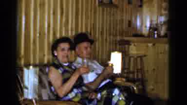 Long Island New York (1965): Mom And Pop Sit And Hold Drinks In Club Room With
