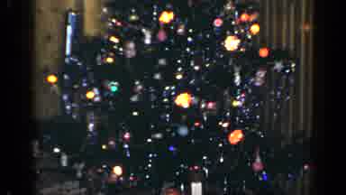 Long Island New York (1965): Decorated Christmas Tree With Light Set Lit On Tree