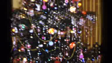 Long Island New York (1965): Decorated Christmas Tree Being Filmed As Person Sits