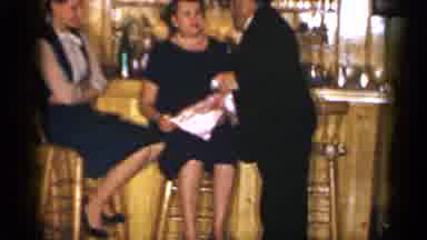 Long Island New York (1965): Two Women Sitting At A Bar While A Man Converses With