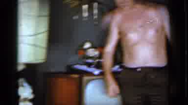 Mineola New York (1966): Man Taking Off His Pants And Dancing In His Underwear
