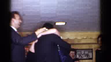 Mineola New York (1966): Blindfolded Man Appears To Be Kissing A Woman And A Guy