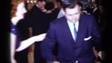 Mineola New York (1966): Man In A Suit And Woman In A Polka Dot Dress Dance At A