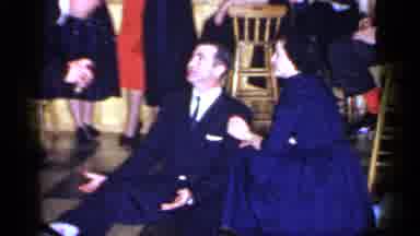 Mineola New York (1966): Man And Women Sitting On A Dance Floor Laughing And