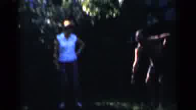 Mineola New York (1966): People In The Backyard Playing Horseshoes On The Grass