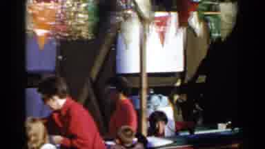 Mineola New York (1966): People Working In The Colorful Stalls Of A Festive Fair