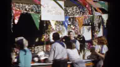 Mineola New York (1966): Party In A Village Fair With Happy People Eating Candies