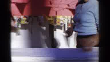 Mineola New York (1966): One Lady Brushes Off Table Cloth Then Another Lady Sips