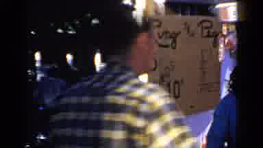 Mineola New York (1966): People Standing Around With Stands Selling Items And A